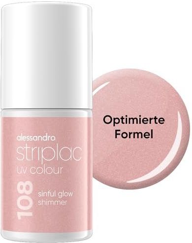 Alessandro - Striplac UV Colour - Nagellak - 108 Sinful Glow - Shimmer - 6,5 ml