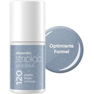 Alessandro - Striplac UV Colour - Nagellak - 120 Poetic Blues - shimmer - 6,5 ml