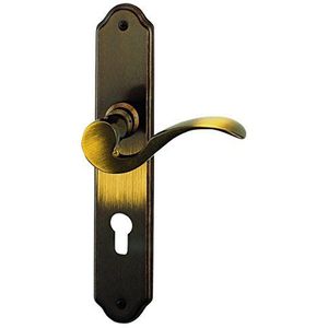 Alpertec 32215943 Neal-LS messing gepolijst voor woningingingingangsdeuren PZ deurklink deurbeslag nieuw, beide zijden drukknop