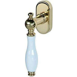 Alpertec Raamgreep Nany porselein wit messing gepolijst penlengte 40 mm raambeslag, 32218410K1
