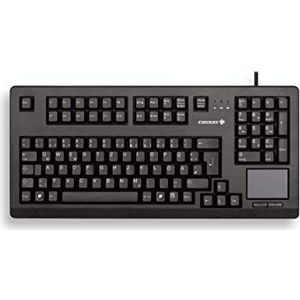 CHERRY TouchBoard G80-11900, Duitse lay-out, QWERTZ-toetsenbord, bekabeld toetsenbord, mechanisch toetsenbord, ML-mechaniek, geïntegreerd touchpad, ruimtebesparend, ergonomisch, zwart