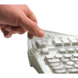 CHERRY WetEx, flexibele toetsenbordbeschermfolie, betrouwbare bescherming tegen vervuiling door vloeistoffen, stof en vreemde voorwerpen, voor CHERRY Compact Keyboard G80-4100