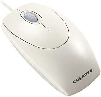 CHERRY WheelMouse optische muis, bekabeld, voor rechts- en linkshandigen, lichtgrijs