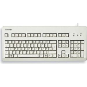 CHERRY G80-3000, internationale lay-out, QWERTY-toetsenbord, bedraad toetsenbord, mechanisch toetsenbord, CHERRY MX BLACK SWITCHES, lichtgrijs