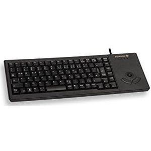 CHERRY XS Trackball-toetsenbord, Duitse lay-out, QWERTZ-toetsenbord, bedraad toetsenbord, mechanisch toetsenbord, ML-mechanica, optische trackball met twee muisknoppen, zwart