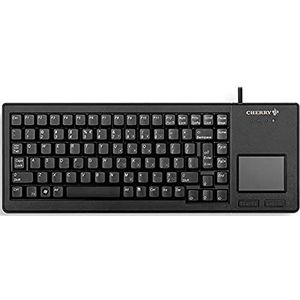 CHERRY XS Touchball-toetsenbord, internationale indeling, QWERTY-toetsenbord, bedraad toetsenbord, mechanisch toetsenbord, ML-mechanica, hoogwaardig touchpad met twee muisknoppen, zwart