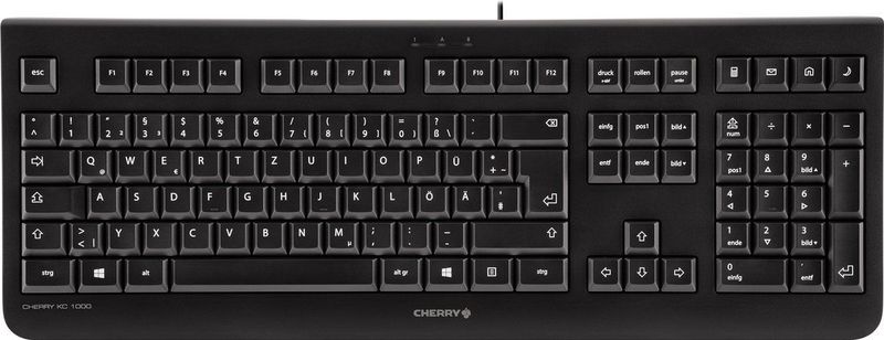 Cherry - KC 1000 - Toetsenbord - Zwart - USB - QWERTZ Indeling