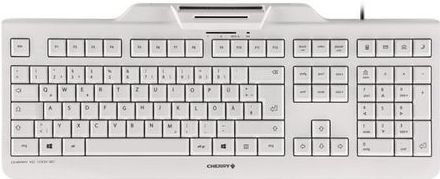 CHERRY KC 1000 SC toetsenbord Universeel USB AZERTY Belgisch Wit