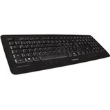 CHERRY DW 5100, draadloze toetsenbord- en muisset, internationale indeling, QWERTY-toetsenbord, werkt op batterijen, robuust professioneel toetsenbord, ergonomische 6-knops muis, zwart