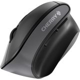 CHERRY MW 4500, Ergonomische Vertikale Maus für Rechtshänder, Kabellos (2,4 GHz Funk), 3-stufig regelbare Auflösung bis 1200 dpi, Batteriebetrieben, Schwarz