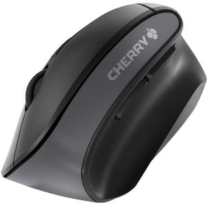 CHERRY MW 4500, draadloze muis, ergonomische rechtshandige muis in 45°-ontwerp, 6 knoppen en scrollwiel, nauwkeurige sensor met 3-traps instelbare resolutie, zwart