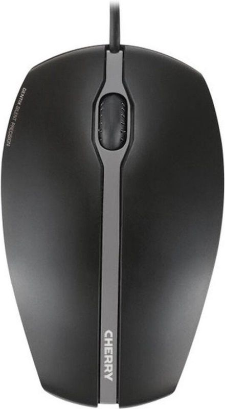 CHERRY GENTIX SILENT - Muis - Optisch - 3 Knoppen - met Bekabeling - USB - Zwart