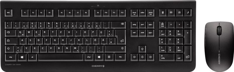 CHERRY DW 3000 toetsenbord RF Draadloos QWERTZ Duits Zwart