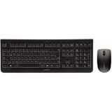 CHERRY DW 3000, draadloos toetsenbord en muis, UK-lay-out, QWERTY-toetsenbord, werkt op batterijen, GS-goedkeuring, stil typen, zwart