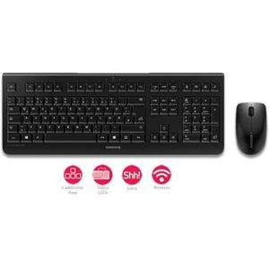 Toetsenbord en muis Cherry DW3000 Qwertz Duits Zwart