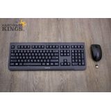 CHERRY DW 3000, draadloze toetsenbord- en muisset, internationale indeling, QWERTY-toetsenbord, werkt op batterijen, GS-goedkeuring, fluisterstille toetsaanslag, zwart