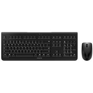 CHERRY DW 3000 - Toetsenbord en muis set - draadloos - 2.4 GHz - VS - zwart