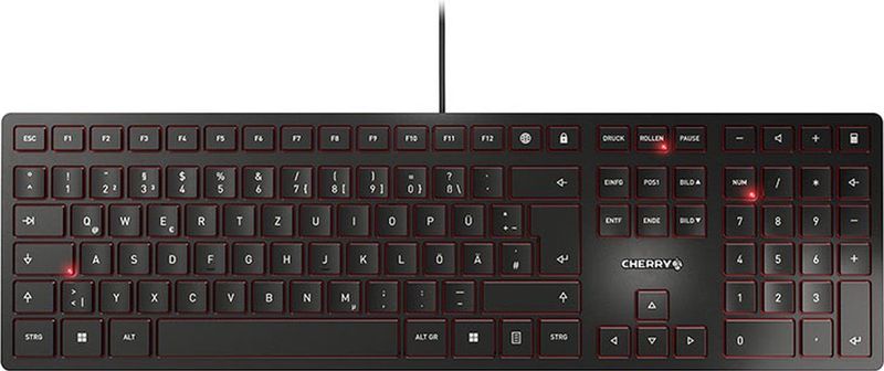CHERRY KC 6000 Slim toetsenbord USB QWERTZ Duits Zwart