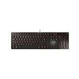 CHERRY KC 6000 SLIM, Ultraflache Design-Tastatur, Französisches Layout (AZERTY), Kabelgebunden (USB-A Anschluss), Leise Tasten, Langlebige Beschriftung, Schwarz