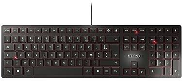 CHERRY KC 6000 Slim toetsenbord Universeel USB AZERTY Frans Zwart