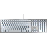CHERRY KC 6000 Slim toetsenbord Universeel USB QWERTY Brits Engels Zilver