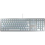 CHERRY KC 6000 SLIM toetsenbord USB QWERTY Scandinavisch Zilver, Wit