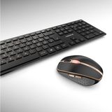 CHERRY DW 9000 SLIM toetsenbord Inclusief muis Universeel RF-draadloos + Bluetooth QWERTY Amerikaans Engels Zwart