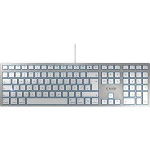 CHERRY KC 6000 SLIM FOR MAC toetsenbord Kantoor USB QWERTY Amerikaans Engels Zilver