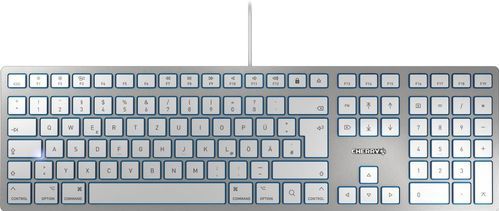 CHERRY KC 6000 SLIM FOR MAC toetsenbord Kantoor USB QWERTY Amerikaans Engels Zilver