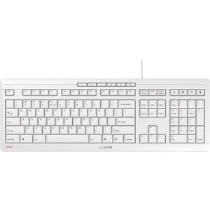 CHERRY Stream JK-8500EU-0 US Engels toetsenbord met Euro-symbool, wit/grijs