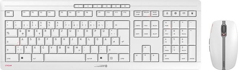 CHERRY Stream Desktop toetsenbord RF Draadloos QWERTZ Duits Wit