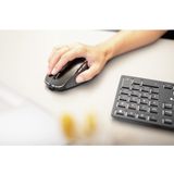 CHERRY DW 9500 Slim, draadloos toetsenbord en muis, internationale lay-out (QWERTY), bluetooth of radio-verbinding, plat ontwerp, oplaadbaar, ergonomische muis voor rechtshandigen, zwart-grijs