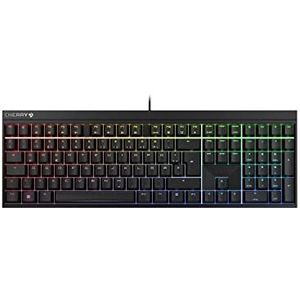CHERRY MX 2.0S Gaming toetsenbord met RGB-verlichting, Duitse lay-out (QWERTZ), MX Brown Switches, zwart
