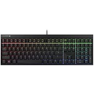 CHERRY MX 2.0S, mechanisch gamingtoetsenbord met RGB-verlichting, Duits indeling (QWERTZ), bedraad, ontworpen in Duitsland, Originele MX BLACK-schakelaars, zwart