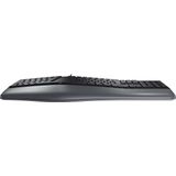 CHERRY KC 4500 ERGO, Ergonomische Tastatur, UK-Layout (QWERTY), Kabelgebunden, Handballenauflage mit Memory-Schaum, Geschwungenes Tastenfeld, Schwarz