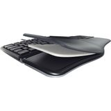CHERRY KC 4500 ERGO, Ergonomische Tastatur, UK-Layout (QWERTY), Kabelgebunden, Handballenauflage mit Memory-Schaum, Geschwungenes Tastenfeld, Schwarz