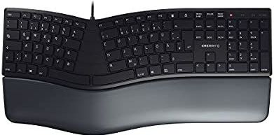 CHERRY KC 4500 ERGO toetsenbord USB QWERTZ Zwitsers Zwart