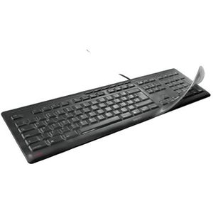 CHERRY WetEx®, flexibele toetsenbordbeschermfolie, betrouwbare bescherming tegen vuil van vloeistoffen, stof en vreemde voorwerpen, voor CHERRY Keyboard JD-8500 / JD-8560