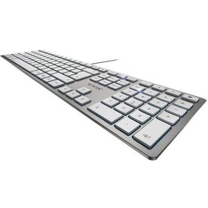 CHERRY - KC 6000 Slim - Toetsenbord - Zilver - Bedraad - Belgische Lay-out