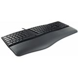 CHERRY KC 4500 ERGO toetsenbord USB AZERTY Belgisch Zwart