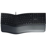 CHERRY KC 4500 ERGO toetsenbord USB AZERTY Belgisch Zwart