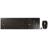 CHERRY DW 9100 SLIM toetsenbord Inclusief muis Universeel RF-draadloos + Bluetooth QWERTY Spaans Zwart