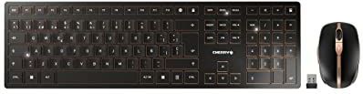 CHERRY DW 9100 SLIM toetsenbord Inclusief muis Universeel RF-draadloos + Bluetooth QWERTY Spaans Zwart