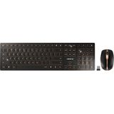 CHERRY DW 9100 Slim draadloos toetsenbord en muis QWERTY-toetsenbord QWERTY-toetsenbord oplaadbare batterij schaarmechanisme SX-stille toetsen QWERTY-toetsenbord zwart/brons