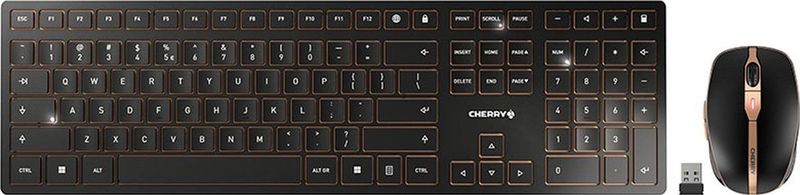CHERRY Toetsenbord & Muis Combo DW 9100 SLIM, Draadloos, Zwart