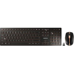 CHERRY DW 9100 SLIM toetsenbord Inclusief muis RF-draadloos + Bluetooth QWERTY Brits Engels Zilver