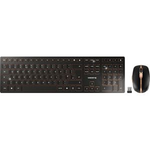 CHERRY DW 9100 SLIM toetsenbord Inclusief muis RF-draadloos + Bluetooth QWERTY Brits Engels Zwart