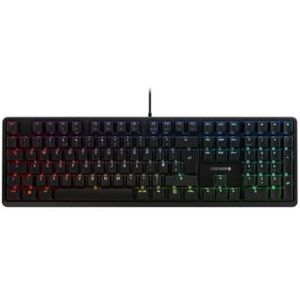 Cherry G80-3000N RGB, Britse lay-out, QWERTY-toetsenbord, bekabeld toetsenbord, mechanisch gaming-toetsenbord, MX Silent Red SWITCHES, zwart