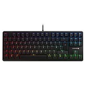Cherry G80-3000N RGB TKL, Britse lay-out, AZERTY-toetsenbord, bekabeld toetsenbord, mechanisch gaming-toetsenbord, MX Silent Red Switch, zwart