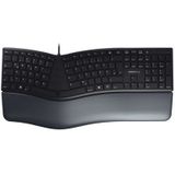 CHERRY KC 4500 ERGO toetsenbord Universeel USB QWERTY Spaans Zwart